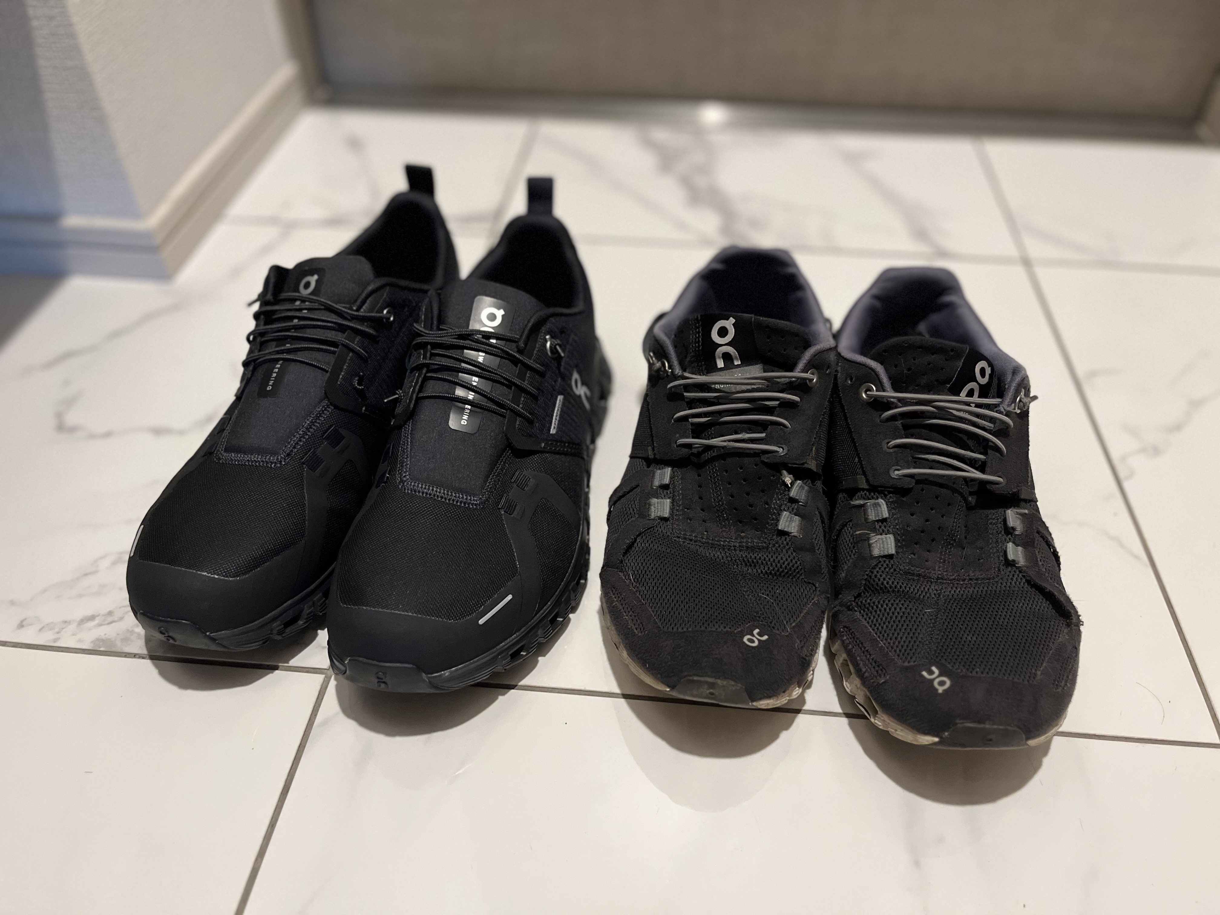 左: Cloud 6 WP、右: 5年使用したCloud runner